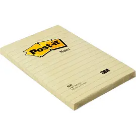 Стикеры Post-it Original 102x152 мм пастельные желтые в линейку (1 блок, 100 листов)