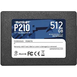 SSD накопитель Patriot Memory P210 2.5 512GB SATA (P210S512G25)