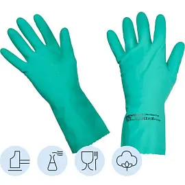 Перчатки латексные Vileda Professional многоцелевые повышенная прочность зеленые (размер 7.5-8, М, 100756)
