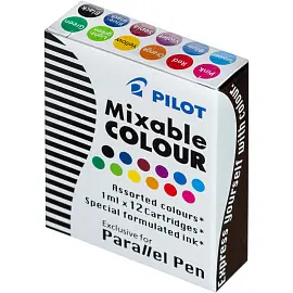 Чернила Pilot Parallel Pen 12 цветов (12 штук в упаковке)