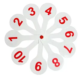Касса цифр Стамм от 1 до 20 прямой и обратный счет (пластиковая, 10 штук)