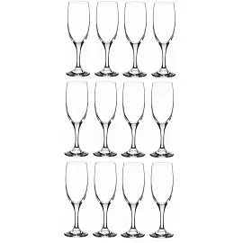 Набор бокалов для шампанского Pasabahce Бистро стеклянные 190 мл (12 штук в упаковке)