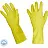 Перчатки латексные Paclan Professional желтые (размер 9, L) Фото 2