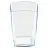 Подставка-стакан СТАММ "Тропик", пластиковая, квадратная, прозрачная Фото 0