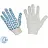 Перчатки рабочие защитные трикотажные с ПВХ покрытием белые (волна, 4 нити, 10 класс, универсальный размер, 10 пар в упаковке) Фото 1