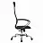 Кресло офисное МЕТТА "SU-B-8" хром, ткань-сетка, сиденье мягкое, темно-серое Фото 1