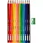Карандаши цветные Kores 12 цветов шестигранные с точилкой Фото 0