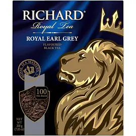 Чай черный Richard Royal Earl Grey 100 пакетиков (бергамот)