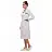 Халат медицинский женский м01-ХЛ белый/бирюзовый (размер 64-66, рост 158-164) Фото 1
