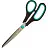 Ножницы 215 мм Attache с пластиковыми прорезиненными анатомическими ручками черного/зеленого цвета