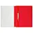 Папка-скоросшиватель пластик. перф. СТАММ А4, 120мкм, красная с прозр. верхом Фото 0