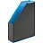 Лоток вертикальный для бумаг 70 мм Bantex Модерн картонный голубой Фото 1
