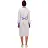 Халат медицинский женский м03-ХЛ белый/фиолетовый (размер 60-62, рост 170-176) Фото 3