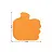 Самоклеящийся блок фигурный Berlingo "OK!" 70*70мм, 50л, оранжевый неон, европодвес Фото 1
