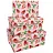 Набор прямоугольных коробок 3в1, MESHU "Strawberry", (19*12*7,5-15*10*5см)