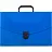 Папка-портфель пластиковая Attache A4 синяя (370х250 мм, 1 отделение) Фото 1