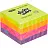 Стикеры Attache Selection 51х51 мм неоновые 4 цвета (желтый, оранжевый, розовый, фиолетовый) 400 листов