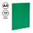 Папка с пружинным скоросшивателем СТАММ А4, 14мм, 500мкм, пластик, зеленая Фото 0