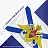 Флаг ВМФ России "Андреевский флаг с эмблемой" 90х135 см, полиэстер, STAFF, 550234 Фото 2