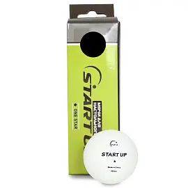 Мяч для настольного тенниса Start Up 1 Star BA-01 40 мм (3 штуки)