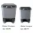 Ведро-контейнер 20 л с педалью, для мусора, 43х33х33 см, цвет серый/графит, 428-СЕРЫЙ, 434280165 Фото 0