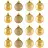 Набор шаров 6 см 16 шт, золотые AC13/4436(6016)/G