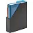 Лоток вертикальный для бумаг 70 мм Bantex Модерн картонный голубой Фото 2