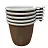 Чашка одноразовая для чая и кофе 200 мл, КОМПЛЕКТ 50 шт., пластик, бело-коричневые, 607601 Фото 2