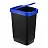Ведро для мусора Idea Twin 25 л пластик черное/синее (26x33x47 см) Фото 0