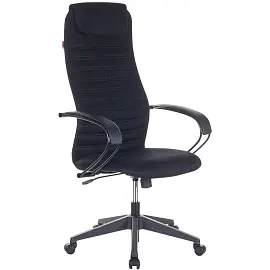 Кресло для руководителя EChair-655 черное (искусственная кожа/ткань, пластик)