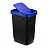 Ведро для мусора Idea Twin 25 л пластик черное/синее (26x33x47 см) Фото 1