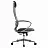 Кресло офисное МЕТТА "К-6" хром, экокожа, сиденье и спинка мягкие, черное Фото 1