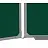 Доска магнитно-меловая/маркерная 100x300 см трехсекционная зеленая лаковое покрытие Attache Фото 0