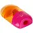 Точилка пластиковая с ластиком Faber-Castell "Combi Mini" 1 отверстие, контейнер, розовый/оранжевый Фото 0