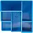 Подставка-органайзер для канцелярских принадлежностей Attache Fantsy 6 отделений голубая 10x12x12 см Фото 2