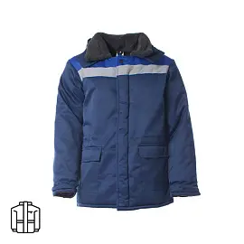 Куртка рабочая зимняя Бригадир синяя/васильковая из смесовой ткани (размер 44-46, рост 170-176)