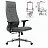 Кресло офисное МЕТТА "L1m 42/2D", хром, 2D-подлокотники, сиденье и спинка мягкие, велюр, темно-серое Фото 1