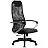 Кресло руководителя Метта SU-BK-8 PL, ткань-сетка черная №20, спинка-сетка, топ-ган (101/001, 131/001)