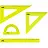 Набор чертежный СТАММ, размер XL (линейка 30см, 2 треугольника, транспортир), прозрачный, неоновые цвета, ассорти, европодвес Фото 0