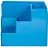 Подставка-органайзер для канцелярских принадлежностей Attache Fantsy 6 отделений голубая 10x12x12 см Фото 1