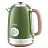 Чайник KITFORT КТ-6110, 1,7 л, 2200 Вт, закрытый нагревательный элемент, сталь, зеленый/бежевый Фото 0