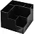 Подставка-органайзер для канцелярских принадлежностей Attache Line 6 отделений черная 10x12x12 см