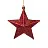 Украшение новогоднее подвесное Звезда в красном 3,5х9х10см 89097