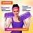 Ролик массажный для йоги и фитнеса 26х8 см, EVA, фиолетовый, с выступами, DASWERK, 680020 Фото 4