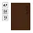 Телефонная книга А7, 64л., кожзам, OfficeSpace "Nebraska" коричневый с вырубкой Фото 0