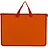 Папка-портфель пластиковая Attache Neon А4+ оранжевая (340x40х245 мм, 1 отделение)