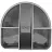 Подставка-органайзер для канцелярских принадлежностей Attache Авангард 5 отделений серая 10.8x13.2x12.2 см Фото 3