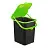 Ведро для мусора Пуро 18 л пластик черный/зеленый (29.5x34.5x35 см) Фото 0