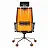 Кресло компьютерное МЕТТА "ErgoLife" 10 B2-160D, 2D-подголовник, экокожа/сетка, черное/оранжевое Фото 4
