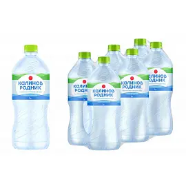 Вода питьевая Калинов Родник негазированная 1 л (6 штук в упаковке)